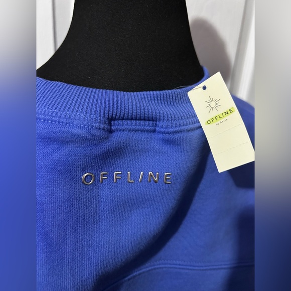 NWT OFFLINE By Aerie Cloud Fleece Classic Crewneck Sweatshirt - Picture 7 of 9